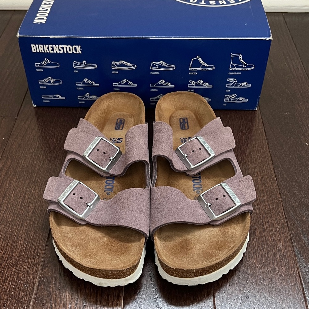 Birkenstock Arizona Lavender Suede Size 40